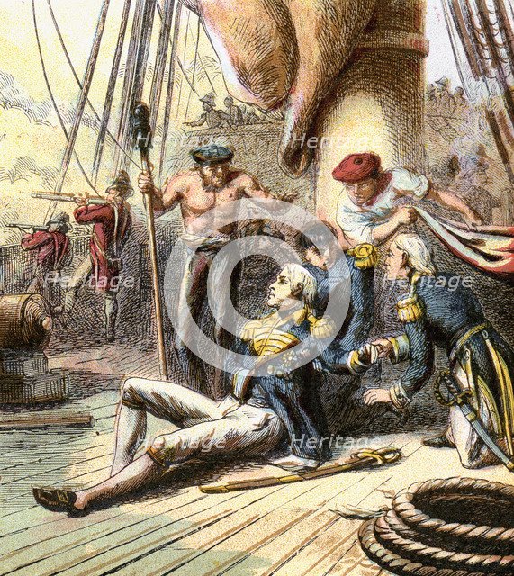 'The Battle of Trafalgar, 1805', (c1850s). Artist: Unknown