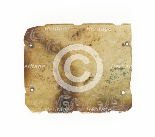 Plaque with Interlinked Scrolls, Eastern Zhou period, 7th century B.C. Creator: Unknown.