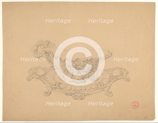 Design for a sauce boat on a saucer, c.1830. Creator: Workshop of Charles Nicolas Odiot.