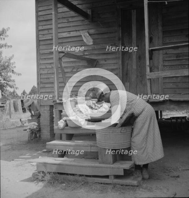 Washing facilities on a Greene County, Georgia, tenant farm, 1937. Creator: Dorothea Lange.