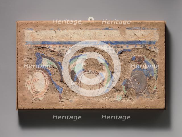 Three Celestial Attendants, ca. 6th-7th century. Creator: Unknown.