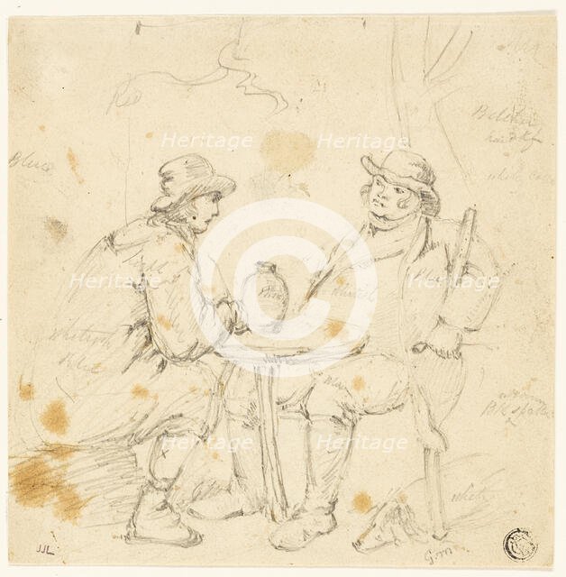 Two Men at a Table, n.d. Creator: Unknown.