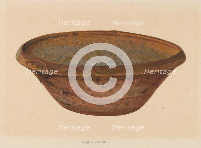 Bowl, c. 1937. Creator: Lloyd Charles Lemcke.