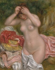 Bather Arranging Her Hair, 1893. Creator: Pierre-Auguste Renoir.