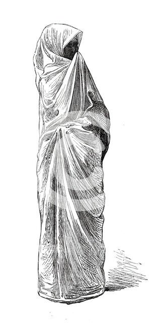 Costumes of Western India, Moslem woman, 1876. Creator: Unknown.