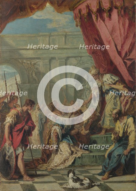 Esther before Ahasuerus, ca 1730. Artist: Ricci, Sebastiano (1659-1734)