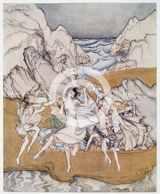 Come unto these yellow sands illustration from 'The Tempest', 1926.