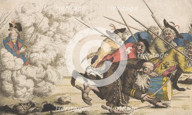 The Pope's Rear Guard or the Fright of the Reverend Father Corporal (Arrière ..., late 18th century. Creator: Anon.