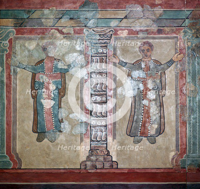 Early British Christian wall-painting on plaster, 2nd century. Artist: Unknown