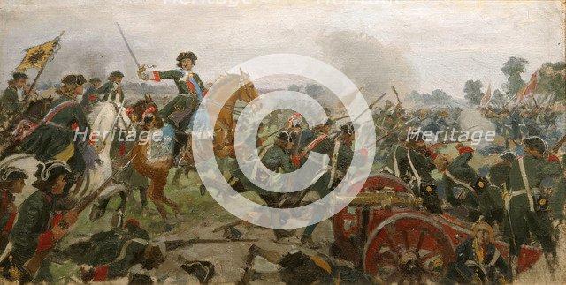 The Battle of Poltava. Artist: Vladimirov, Ivan Alexeyevich (1869-1947)