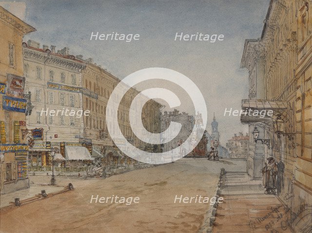 Voznesensky Prospekt in Saint Petersburg, 1859.