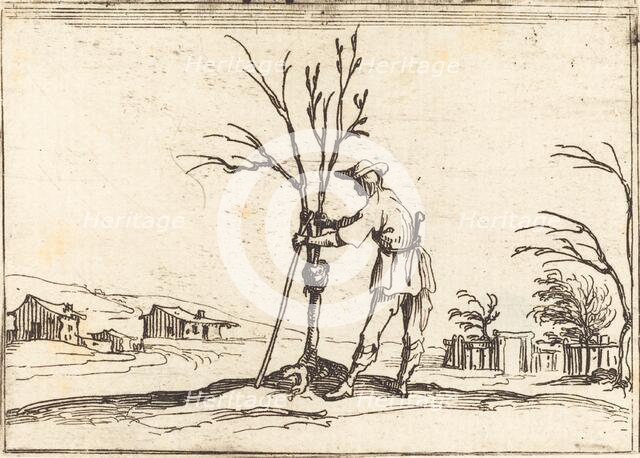 Gardener Pruning a Tree, 1628. Creator: Jacques Callot.