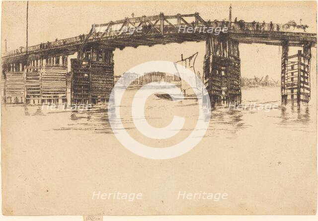 Old Battersea Bridge, 1879. Creator: James Abbott McNeill Whistler.