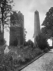The Round Tower of Swords, Dublin, Ireland, from the east, 1924-1926.Artist: Valentine & Sons Ltd