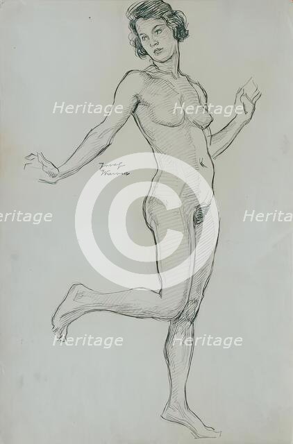 Nude study, 1925. Creator: Josef Wawra.