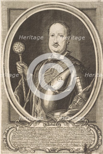 Michal Kazimierz Radziwill Rybenko (1702-1762). From: Icones Familiae Ducalis Radivilianae, 1758.