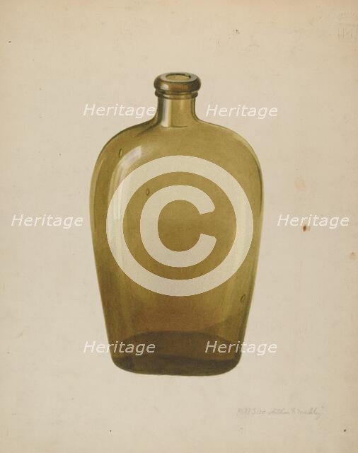 Liquor Flask, 1935/1942. Creator: Merkley, Arthur G..