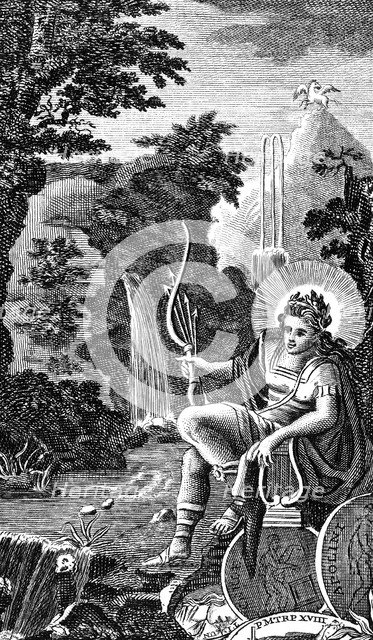 Apollo, Ancient Greek god of music, poetry, archery, prophecy and healing, 1798. Artist: Unknown