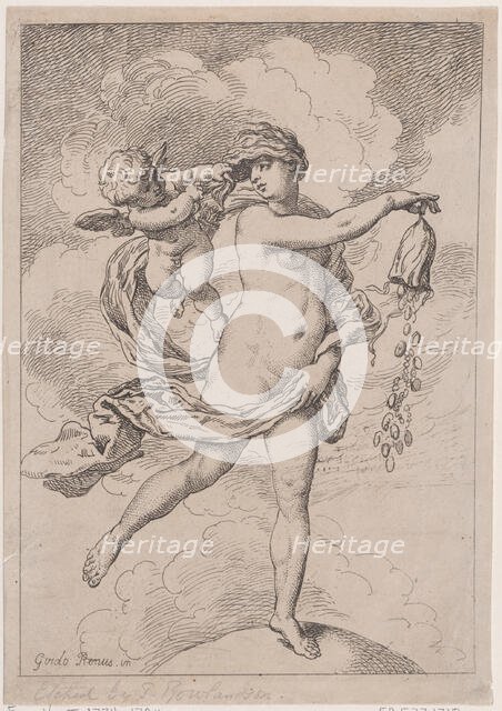 Fortuna with a Purse, 1795-99., 1795-99. Creator: Thomas Rowlandson.