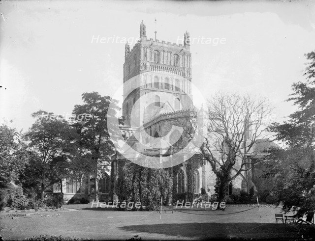 Tewkesbury Abbey, Tewkesbury, Gloucestershire, c1860-c1922. Artist: Henry Taunt