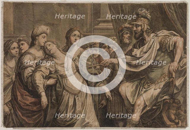 Esther Before Ahasuerus, late 17th century. Creator: Louis Chéron.