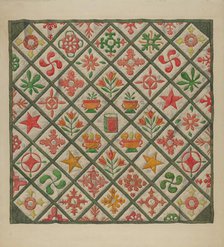 Quilt, 1935/1942. Creator: Unknown.