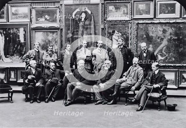 Photograph of the Council and Members of the Aberdeen Artists Society 1900,. Creator: Robert Brough.