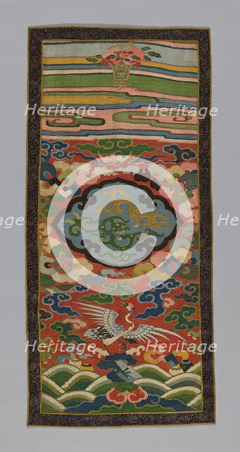 Panel (Furnishing Fabric), China, Qing dynasty (1644-1911), 1600/44. Creator: Unknown.