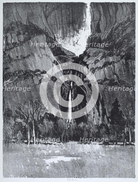 Lower Falls, Yosemite, 1912. Creator: Joseph Pennell.