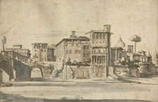 Houses on the Tiber, n.d. Creator: Gaspar van Wittell.