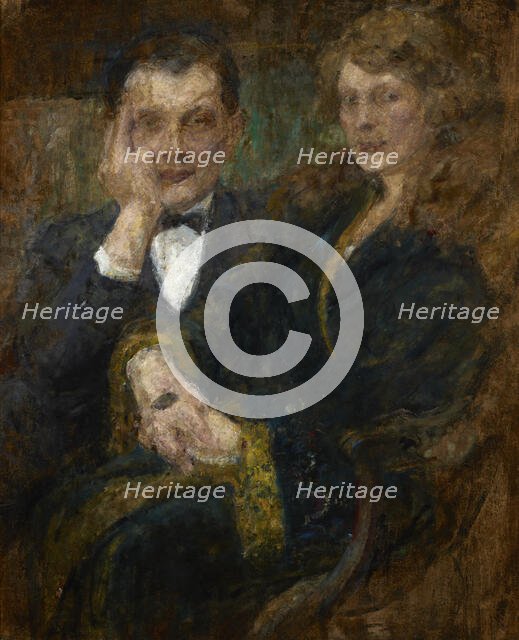 Portrait of Mrs and Mr Smogorzewski, c1914. Creator: Olga Boznanska.