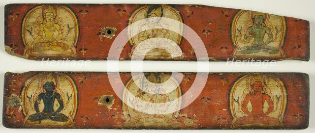 Pair of Manuscript Covers of the Five Transcendant Buddhas, 12th century. Creator: Unknown.