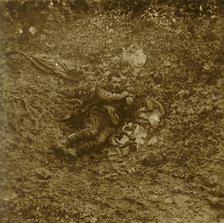 Dead German soldier, Verdun, northern France, c1914-c1918. Artist: Unknown.