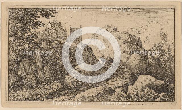 Cart in a Narrow Pass, probably c. 1645/1656. Creator: Allart van Everdingen.