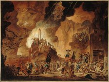 Revolutionary satirical allegory: the triumph of Marat in the underworld, c1790 — 1800. Creator: Nicolas Antoine Taunay.