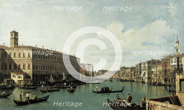 The Grand Canal, seen from the Rialto Bridge, c1725. Creator: Canaletto.