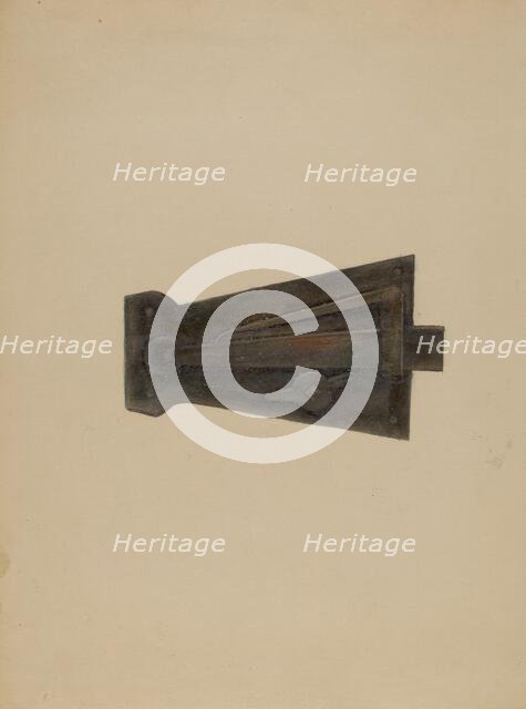 Wrought Iron Latch Lock, c. 1936. Creator: Henry Meyers.