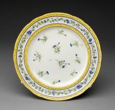 Plate, Sèvres, 1788. Creators: Sèvres Porcelain Manufactory, André-Vincent Vieillard.