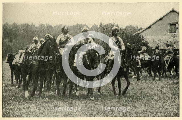 Indian soldiers at the front, First World War, 1914, (c1920). Creator: Unknown.