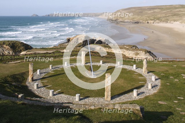 Millennium Sundial, Perranporth, Cornwall, 2009.