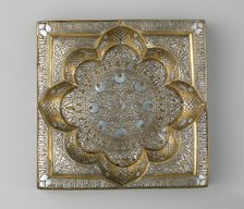 Square Tray with Recessed Medallion, Iran, early 13th century. Creator: Unknown.