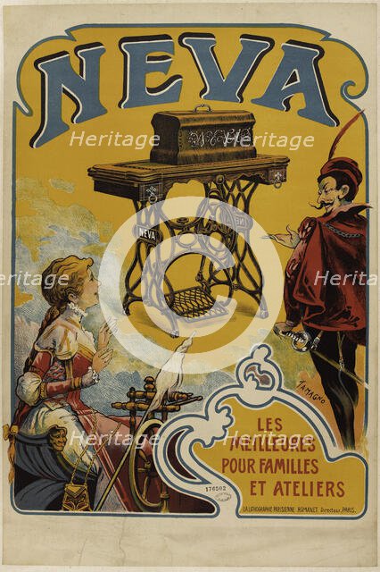 Neva. Les meilleures pour familles et ateliers, c. 1890. Creator: Tamagno, Nicolas (1862-1933).