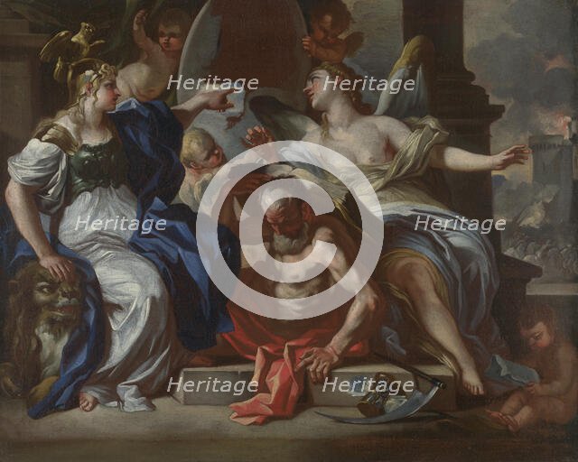 An Allegory of Louis XIV, um 1700. Creator: Solimena, Francesco (1657-1747).