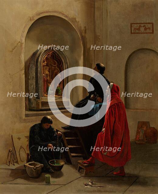 The Artist Paints the Church, 1870. Creator: Edwin Howland Blashfield.