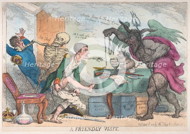 A Friendly Visit, April 16, 1814., April 16, 1814. Creator: Thomas Rowlandson.