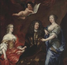 Bengt horn af Åminne (1623-1678) with his two wives Margaretha Sparre and Ingeborg Banér, 1675. Creator: David Klocker Ehrenstrahl.