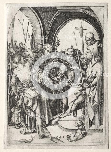 Christ Before the High Priest. Creator: Martin Schongauer (German, c.1450-1491).