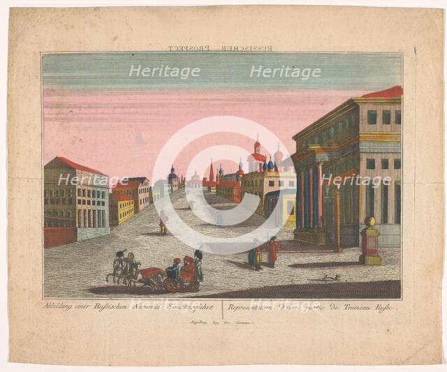 View of a street in Russia, 1780-c.1830. Creator: Anon.