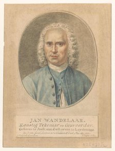 Portrait of Jan Wandelaar, 1759-1820. Creator: Abraham Delfos.