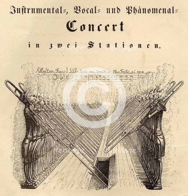 Instrumental Vocal and Phenomenal Concert, 1844. Artist: Grandville, Jean-Jacques (1803-1847)